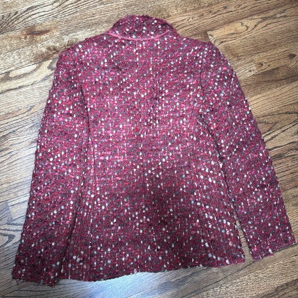 Les copains tweed one button blazer with pockets size 42 - Picture 3 of 4